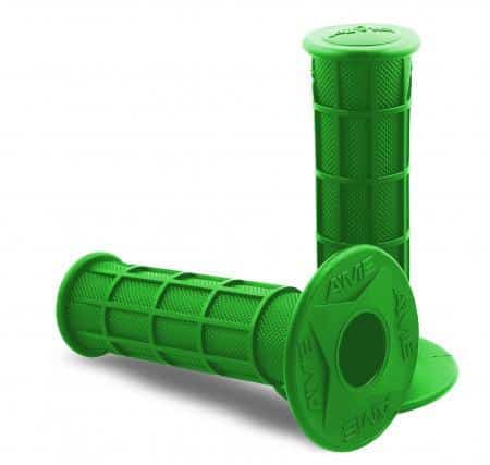 Green Best Motorcycle Grips - A'ME - Full Waffle