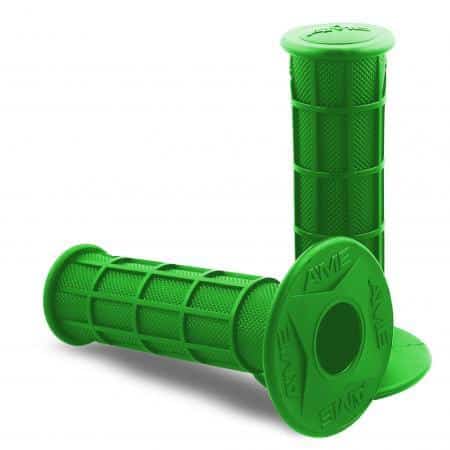 Green Best Motorcycle Grips - A'ME - Full Waffle