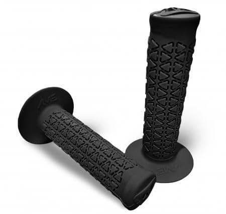 Black Motorcycle A'ME Grips Round Pattern