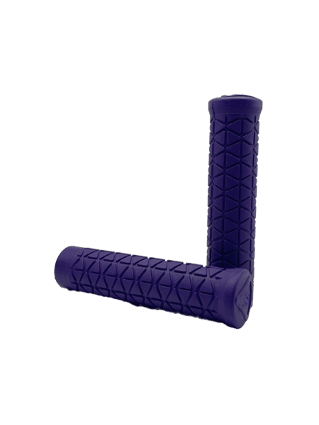 Purple MTB grip with TRI pattern and no flange for mountain bikes.