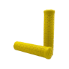 Yellow MTB grip with TRI pattern and no flange for mountain bikes.
